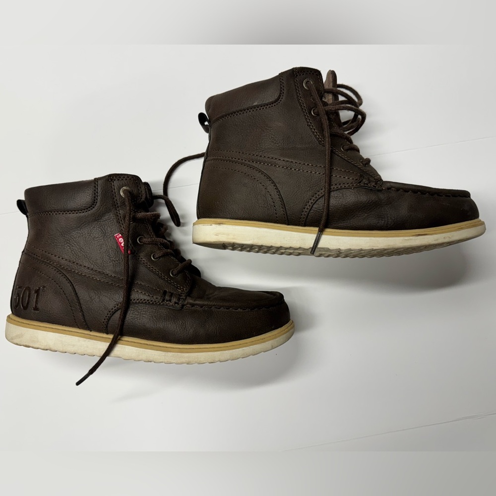 Boys Levi's Chocolate Brown High-Top Boots